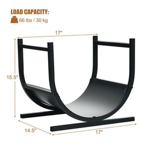 Porta Legna in Acciaio a Forma di U da 17 Pollici per Caminetti e Accessori - Product Image 5