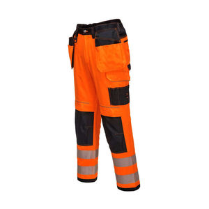 RICSA Men's Reflective High Visibility Polyester <b>Work</b> <b>Pants</b> <b>Cargo</b> Pockets CE Certified Industrial Use Needle Detection Heat - Product Image 6