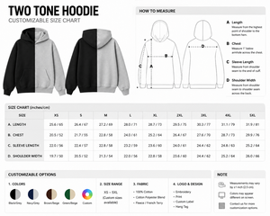 Sudaderas elegantes y de primera calidad con combinación de dos colores, sudaderas de moda, informales, de color sólido y personalizables. - Product Image 1