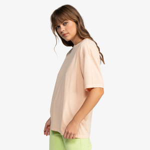 Camiseta Oversize de Cuello Redondo para Mujer, Estilo Urbano Casual, Ajuste Regular, Liso, con Logotipo Personalizado, Precio de Fábrica al por Mayor OEM - Product Image 2
