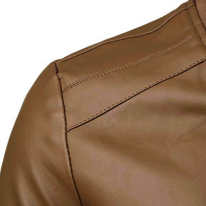 Chaqueta de Cuero Genuino para Hombre, Transpirable, Corte Ajustado, Chaqueta de Cuero a la Moda para Hombre - Product Image 4