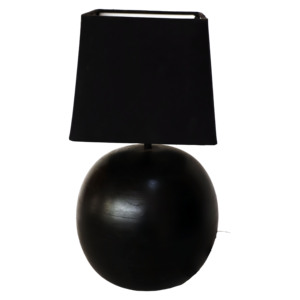 Elegante Lámpara de Aceite de Madera con Acabado Negro Mate, Decoración Moderna para el Hogar - Product Image 1