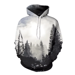 Sweat-shirt à capuche pour homme, sublimation, couleur contrastée, sweat-shirts sublimés élégants en tissu polyester - Product Image 3