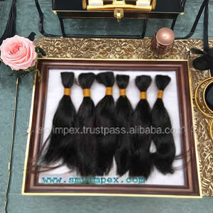 Produits de finition Cheveux humains Remy. Cheveux vierges indiens en vrac. Cheveux humains en vrac non traités - Product Image 5