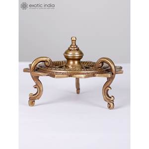 Dani ห่วงทองเหลืองทำด้วยมือขนาด5นิ้วพร้อมที่วางธูปและอโรมาเทอราพีทำจากในประเทศอินเดีย - Product Image 1