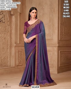 Noor Elegance Winter Party Traditional Wrinkle Free <b>Saree</b> - Product Image 1