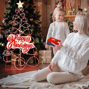 Albero di Natale Colorato da Esterno di 1,7 Metri con 216 Luci LED e 6 Modalità di Illuminazione - Product Image 6