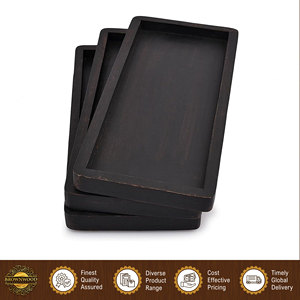 Plateaux rectangulaires en bois d'acacia naturel pour servir des aliments, des légumes et des fruits, idéaux pour la décoration de la maison - Product Image 3