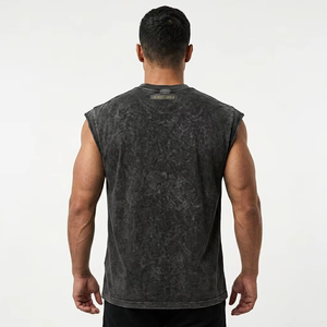Débardeur personnalisé avec impression graphique, 100% coton jersey, tissu doux, style vintage, sans manches, t-shirt unisexe, confort optimal, vente en gros OEM - Product Image 4