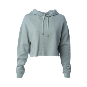 Sudadera con capucha corta de alta calidad con logotipo personalizado, envío directo SIN MOQ, sudadera extragrande con capucha corta para mujer. - Product Image 1