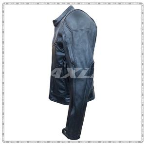 Chaqueta de Motociclista de Cuero para Hombre |   Ropa Deportiva Resistente al Viento con Certificación CE |   Chaqueta de Montar Duradera para Todas las Estaciones - Product Image 3