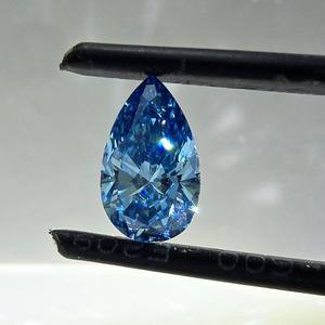 Diamante azul intenso de 1 quilate, corte brillante en forma de pera, cultivado en laboratorio, SI1, certificado IGI, piedra suelta para la elaboración de joyas. - Product Image 1