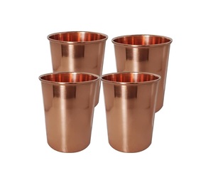 Verre à boire en cuivre fait main par un fabricant OEM, style vintage, durable, pour le bien-être ayurvédique, gobelet de stockage d'eau - Product Image 6