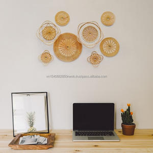 King Craft Viet <b>Wall</b> Decor Bohemian Decoration <b>Hanger</b> Mix <b>Wall</b> <b>Plate</b> Natural Boho Wicker <b>Wall</b> Hanging Seagrass - Product Image 5