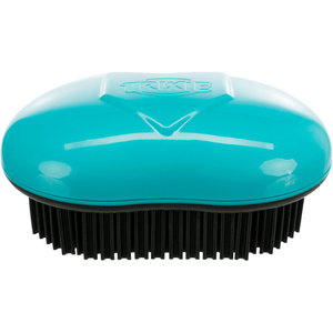 Brosse pour tissus d'ameublement et textiles TPR 7 x 10 cm noire/turquoise pour le toilettage des animaux de compagnie - Product Image 2