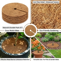 Alas Pelindung Pohon Bulat Modern dari Serat Kelapa Alami, Penahan Kelembapan, Penutup Pelindung Pohon, Biodegradable, Dapat Digunakan Kembali