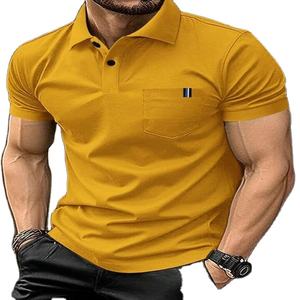 2025 nouvelle mode hommes Polo Tee-Shirt100 % coton pas cher prix décontracté en gros OEM orienté vers l'exportation qualité conception personnalisée - Product Image 3