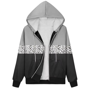 บริการขายส่ง OEM เสื้อฮู้ดดี้ผู้ชายแขนยาวถักนิตติ้งสีพื้น โลโก้ด้านหน้า ผลิตจากโพลีเอสเตอร์/คอตตอน รุ่นใหม่ล่าสุด - Product Image 1