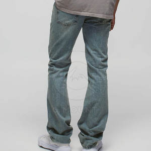 Pantalones Vaqueros con Lavado Ácido, Cintura Alta, Pierna Recta, Estilo Casual Urbano, Venta al por Mayor, Pantalones Vaqueros Retro con Lavado Ácido - Product Image 2