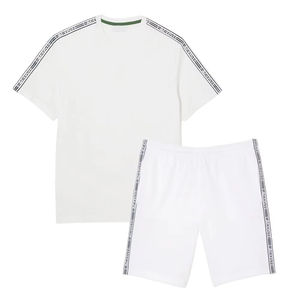 Ensemble sportif décontracté pour homme, 2 pièces, tissu éponge, séchage rapide, respirant, manches courtes, t-shirt et short, fabriqué au Pakistan - Product Image 1