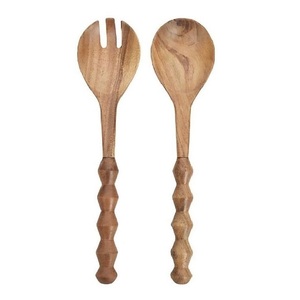 Wholesale Price Natural Wood <b>Salad</b> Server Wicker Bamboo Handle Classic Style At Low Price <b>Salad</b> <b>Tool</b> Kitchenware Cutlery - Product Image 5
