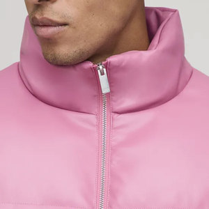 Premium Quality Casual Cotton Puffer <b>Jacket</b> Plus Size Winter <b>Warm</b> Pink Waterproof Breathable Windproof Zipper Front Hooded - Product Image 5