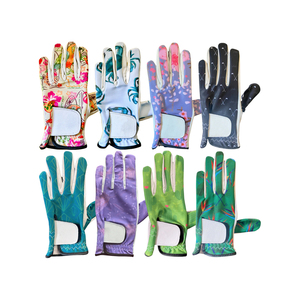 Custom Design Sheepskin Golf Gloves with Adjustable Wrist <b>Strap</b> and Hook & Loop Closure Left Hand Men's - Product Image 5