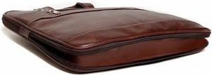 Bolso Bandolera de Cuero Genuino ZOLO LEATHERS, Estilo Clásico con Dos Correas para Hombro, Unisex, Uso Diario, Cierre de Cremallera Resistente - Product Image 3
