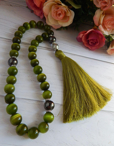 Rosario Religioso Faturan Tasbih 100% Resina de Alta Calidad Hecho a Mano 45 Cuentas Turquesa Ecológico Personalizable Diseño de Amor Artesanal - Product Image 6