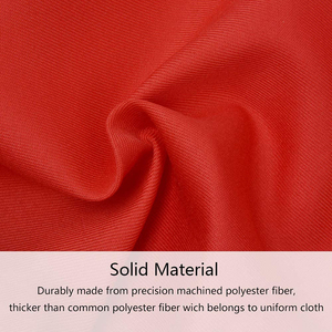 Delantal Unisex Rojo de Algodón con Bolsillo para Restaurante o Bar, Correas Ajustables, Manga Corta, Cierre a Presión, Uniforme para Camareros - Product Image 6