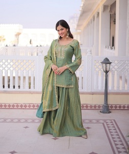 Traje Salwar Kameez Étnico Tradicional Indio para Bodas, de Primera Calidad a Bajo Precio, para Mujer, Traje Elegante de Georgette - Product Image 1