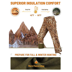 Men's Camouflage Hunting Pants Waterproof Soft <b>Shell</b> Polyester Outdoor Wear Autumn Season - Product Image 3