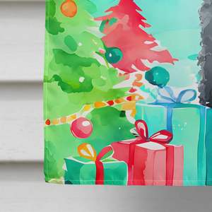 Gran Multicolor Poliéster Caniche Casa de Navidad Bandera Porche Manga Poste Decorativo Patio Banner Obra DE ARTE Colgante de pared - Product Image 4