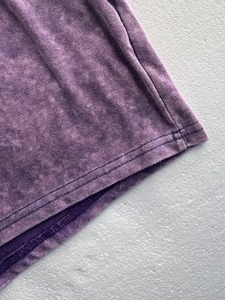 Ensemble T-shirt et short en coton imprimé Karma pour homme – Tenue décontractée d'été à col rond, tricotée, respirante, lavée, couleur violet - Product Image 4