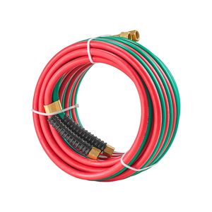 Tubo doppio ossigeno-acetilene per saldatura e brasatura, 1/4" x 25FT, grado R, con raccordi 9/16" 18 LH/RH B - Product Image 1