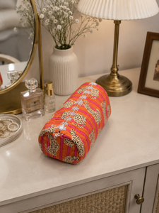 Étui matelassé léger et élégant en coton 100% écologique, motif animalier rayé vibrant, avec fermeture éclair, résistant à l'eau - Product Image 3
