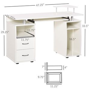 Scrivania Moderna in Legno per Ufficio Domestico, Camera da Letto e Soggiorno - Product Image 2