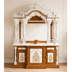 Big Size Heavy Carved Wooden Pooja <b>Mandir</b> For Home Antique Style Wooden Pooja <b>Mandir</b> Grand Teakwood Temple <b>Mandir</b> For Home - Product Image 1