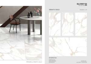 Azulejo de Porcelana Moderno Brillante 600x1200, Formato Grande, Superficie Pulida Premium, para Paredes y Pisos, Uso en Interiores y Exteriores - Product Image 3