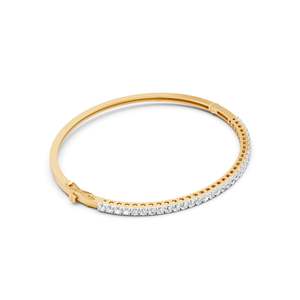 Pulsera de tenis unisex de oro amarillo de 14K con diamantes cultivados en laboratorio, chapada en rodio, joyería fina con corte brillante certificado, estilo clásico. - Product Image 3