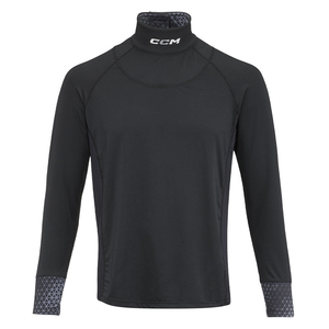Chemise de compression à manches longues pour adulte avec protection du cou C C M, respirante, séchage rapide, 100% polyester, pour le hockey - Product Image 1