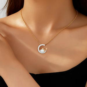 <b>Initial</b> C Letter Pendant <b>Necklace</b> with Pear Diamond Bird Design Pear lab-grown Stone Setting Floral Leaf Chain Fine Pendant - Product Image 4