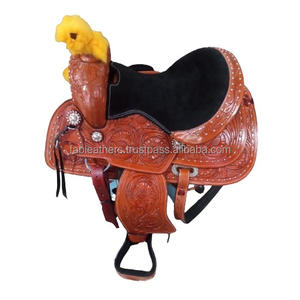 Cómodo Fancy Stitch Horse Western Pleasure Trail Riding Saddle Hecho a mano Estilo americano Cowboy Racing Saddle DE LA India - Product Image 2