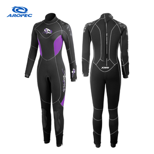 Traje de Neopreno Completo Aropec para Hombre, 5mm, Semi-Seco, Sin Costuras, Cuello Alto, Manga Larga, Cierre Trasero, Impermeable, para Buceo, Todas las Temporadas, OEM/ODM - Product Image 1