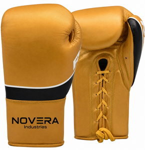 Gants de boxe professionnels NOVERA INDUSTRIES en crin de cheval, à lacets, en cuir véritable, pour Sanda, Kickboxing, Muay Thai, entraînement, imperméables - Product Image 4