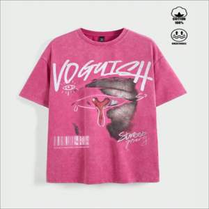 เสื้อยืดโอเวอร์ไซส์ทรงหลวมสำหรับผู้ชายและผู้หญิง ผ้าฝ้าย พิมพ์ลายกราฟิก ทนทาน หนา สไตล์ลำลอง แฟชั่นสตรีท รับผลิตแบบ OEM - Product Image 2