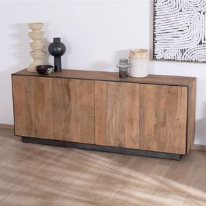 Aparador Vandana Crystal Harmony de madera maciza de mango con líneas limpias y 4 puertas - Product Image 5