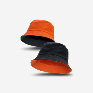 Sombrero de Pescador Reversible Unisex, Color Naranja y Negro, Lona de Color Sólido, Casual, Primavera Verano, Precio Bajo, Sombrero de Moda para Hombre - Product Image 5