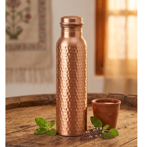 High Volume Manufacturer Direct Luxury Hammered Copper <b>Sports</b> <b>Water</b> <b>Bottle</b> Jointless Construction Bulk - Product Image 6