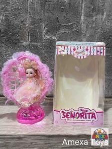 Mini Figura de Muñeca de Plástico Rosa para Niñas, Decoración de Escritorio, Juguete de Moda, Regalo en Caja, Adorno Decorativo - Product Image 1